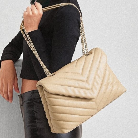 TAN / BLACK / CARMEL ELEGANT CHIC BAG - Picture 2 of 15